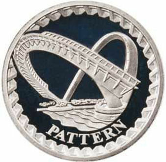 2003 £1 Millennium Bridge Silver Proof Patern_rev