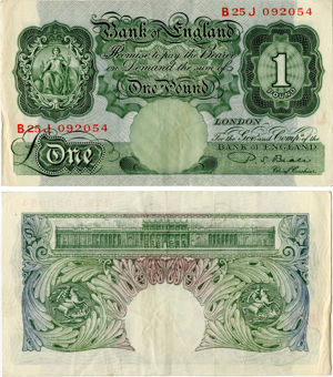 Green Britannia Pound_F/VF