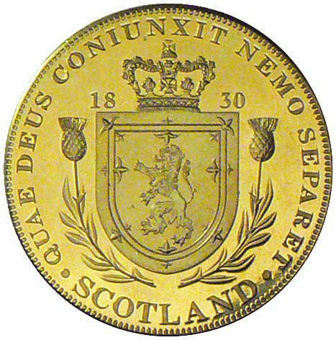 William IV, Scottish Crown Patina Copper_rev
