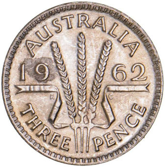 Australia, Threepence (Silver) AU-Unc_rev