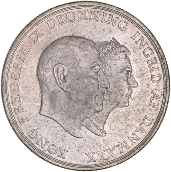 Denmark, 1960 5 Kroner Royal Wedding_obv