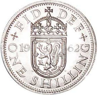 Elizabeth II, Shilling (Scottish) 1962 Brilliant Unc_rev