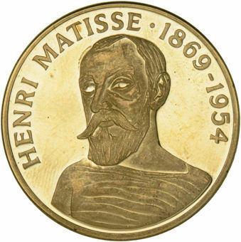 France, Matisse 20 Euro Brass BU_obv