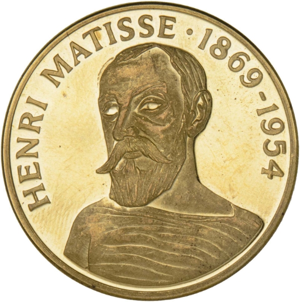 France, Matisse 20 Euro Brass BU_obv