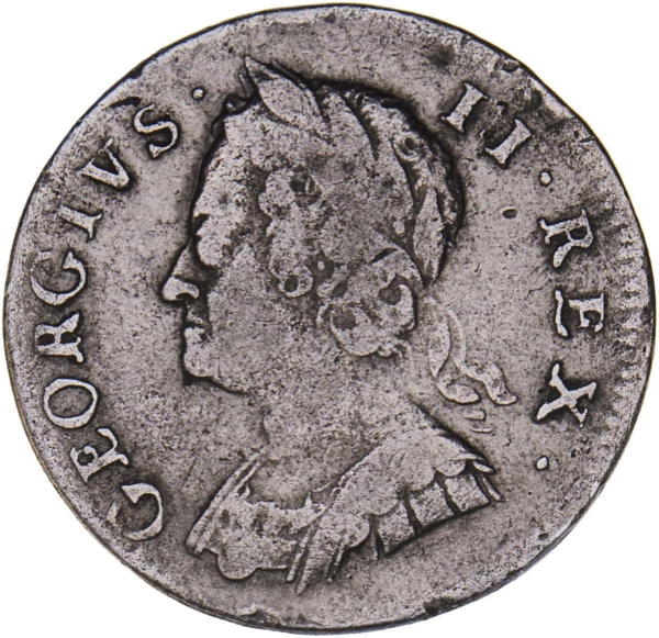 George II, Halfpenny (Old Head) Fine_obv