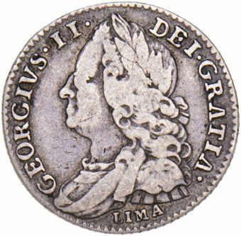 George II, Sixpence (Lima) Fine_obv