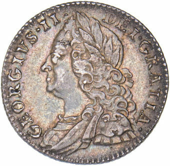 George II, Sixpence (Old Head) Extremely Fine_obv