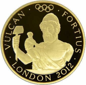 2012 £25 Vulcan London 2012 Olympics - Gold Proof FDC_rev