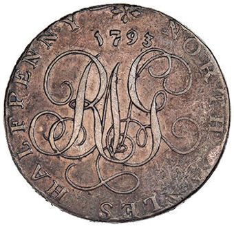 Anglesey Druid Halfpenny Token Very Fine_rev