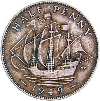 George VI_HalfPenny_rev