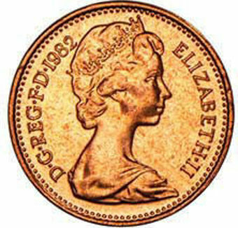 Elizabeth II, Halfpence 1982 BU_obv