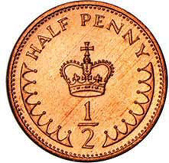 Elizabeth II, Halfpence 1982 BU_rev