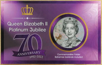 Bahamas Platinum Jub Folder w/Half Dollar Unc