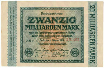 Germany 20 Milliarden Marks 1923 P118/B281b