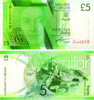 Gibraltar £5 2011 P35/TBB130a Unc