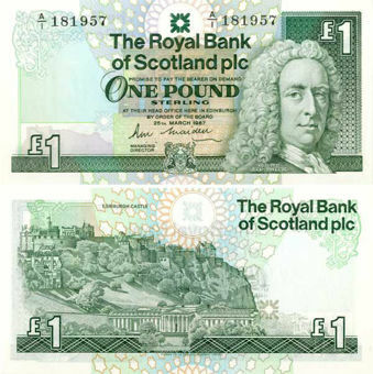 Royal Bank Scotland £1 March 1987 P346 A/1  Unc