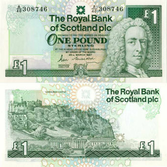 Royal Bank Scotland  £1 March 1987 A/40 Last Unc