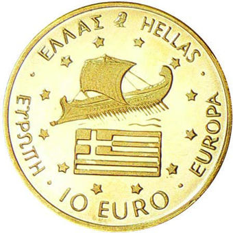 Greece, 10 Euro BU_rev