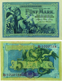 Germany 5 Marks 1904 Dragon  P8a Unc