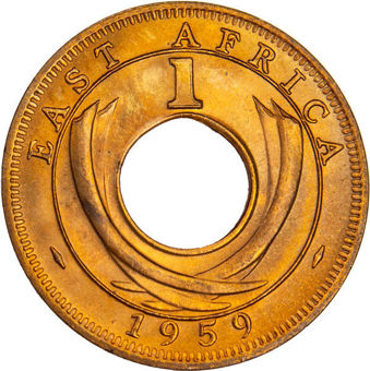 East Africa 1 Cent 1959 KN BU_rev
