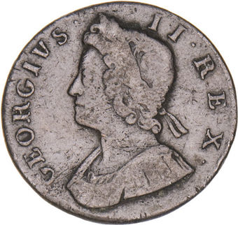 George II, Halfpenny (Young Head) Fine_obv