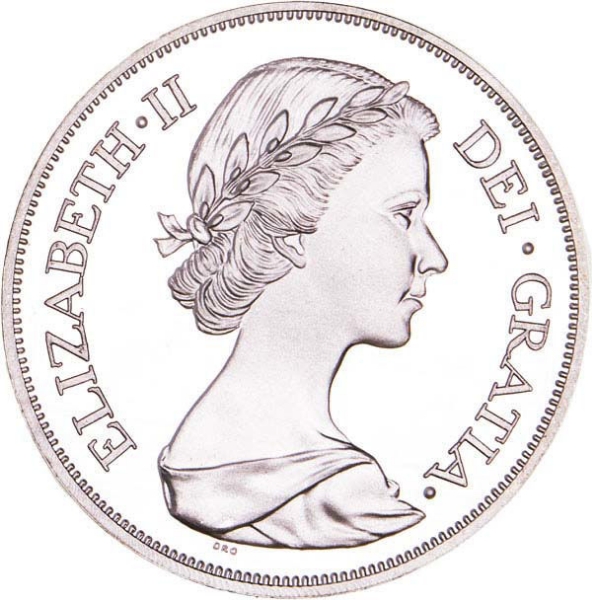 Elizabeth II, Double Florin Patina Silver Proof _obv