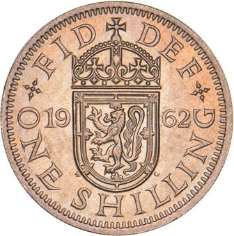 Elizabeth II, Shilling (Scottish) 1962 Uncirculated_rev