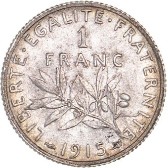 1915 1 Franc_rev