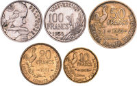 France_Set_of_4_high_denomination_old_Francs 