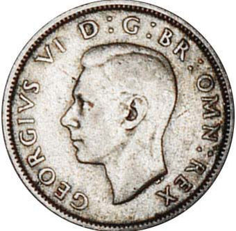 George VI, Florin 1942 Fine_obv