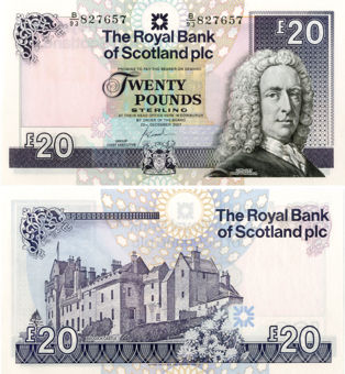 Royal Bank Scotland  £20 2007 Goodwin P354d Unc