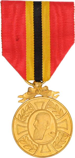 Belgium, Leopold II Commemorative Medal 1st Type 1865-1905_obv