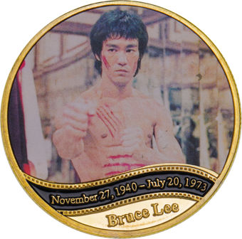 Bruce Lee 5 gold-plated medallions Set
