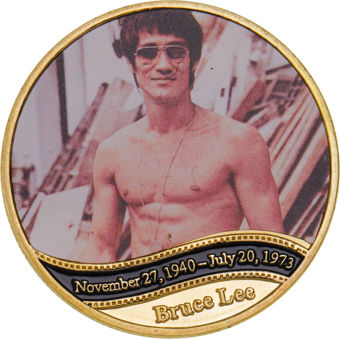 Bruce Lee 5 gold-plated medallions Set