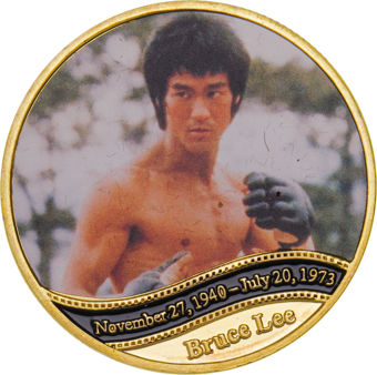 Bruce Lee 5 gold-plated medallions Set