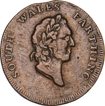 South Wales Farthing Token 1793_obv