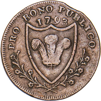 South Wales Farthing Token 1793_rev