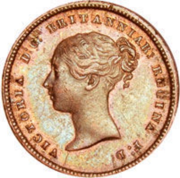 Victoria, Half Farthing About Unc_obv
