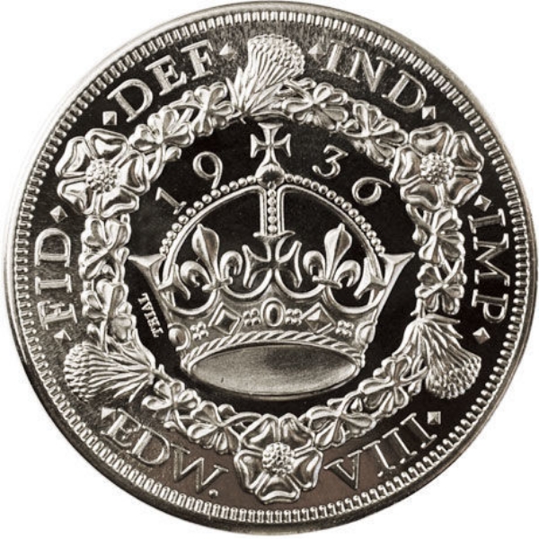 Edward VIII, Crown (Wreath) 1936 Patina in Nickel Silver_rev
