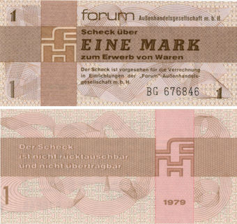 East Germany 1 Marks Foreign Exchange PFX1-3Unc