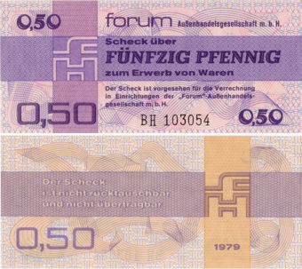 East Germany 0.50pf Foreign Exchange PFX1-3Unc