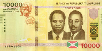 Burundi 10,000 Francs  2018-2021 (5) Unc_10000