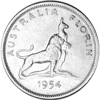 Australia, 1954 Florin Very Fine_rev
