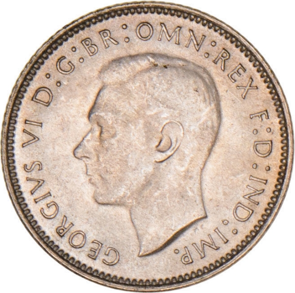 1946 Australia Sixpence Brilliant Uncirculated_obv