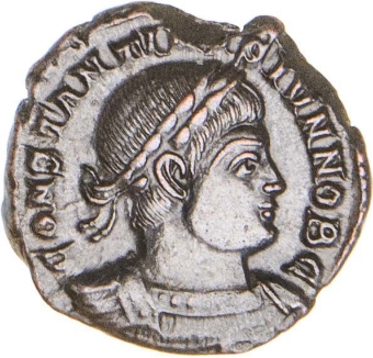 Constantine II_337_340_A.D_Centenionalis_GLORIA_EXERCITVS_Nether_Compton_Extremely_Fine_obv