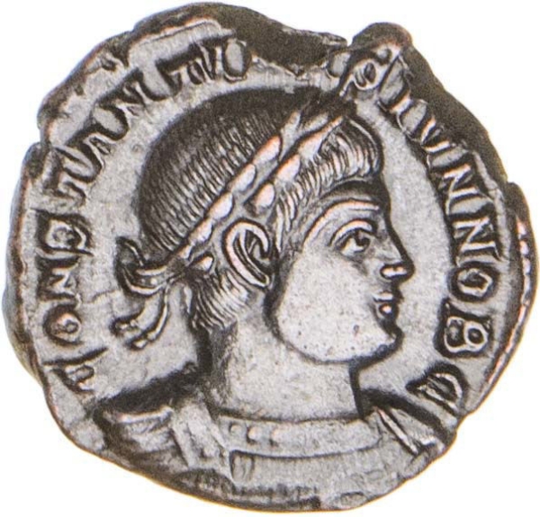Constantine II_337_340_A.D_Centenionalis_GLORIA_EXERCITVS_Nether_Compton_Extremely_Fine_obv