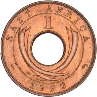 East Africa, 1 Cent 1922 Uncirculated With Lustre_obv