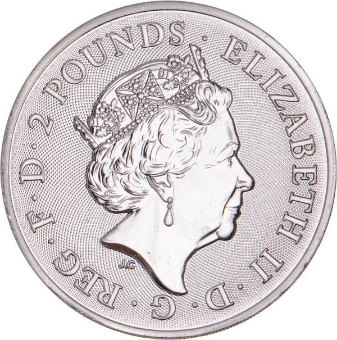 2023 £2 King Arthur 1 Oz Unc_obv