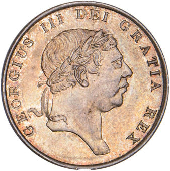 George III, Bank of England Issue, Bull Head, Eighteen Pence, Bank Token, Unc