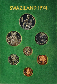 Swaziland, 1974 7-coin Proof Set in RM packaging